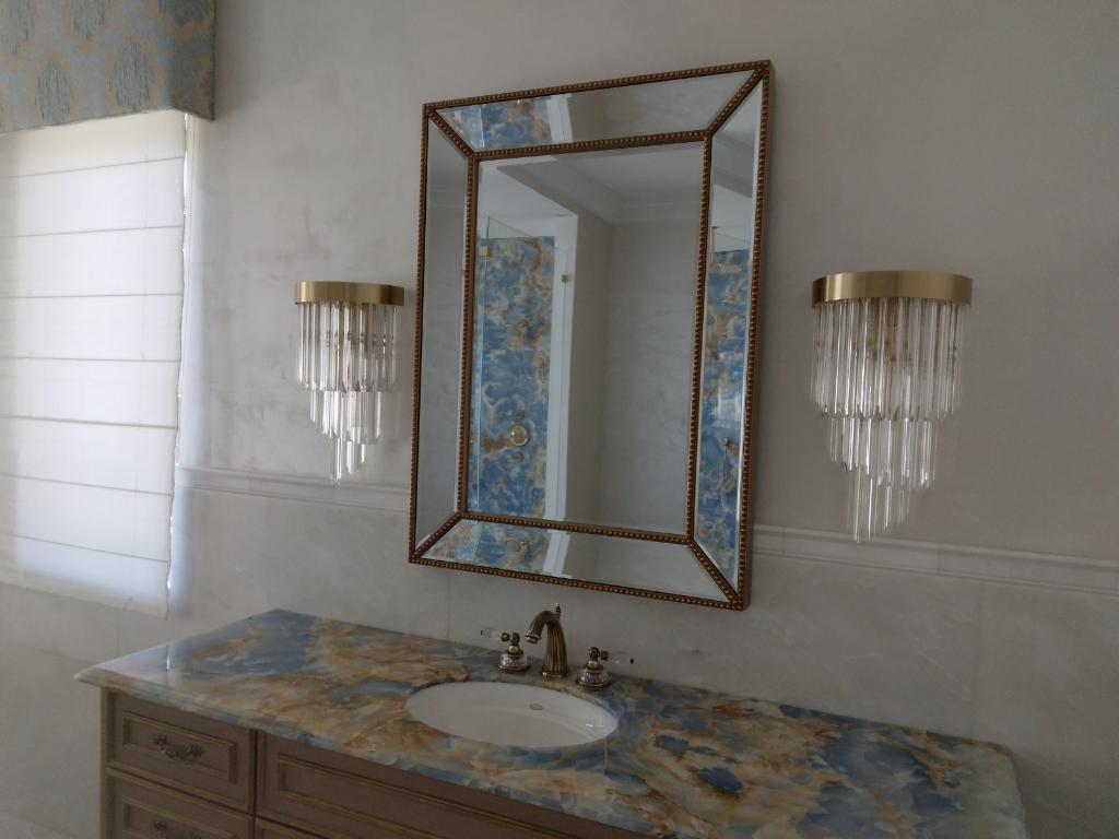JC Rhea Palms Crystal Sconce