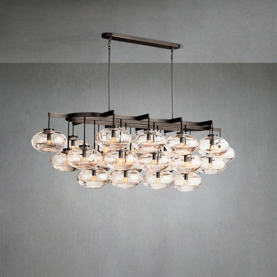 Coraline Clear Glass Linear Chandelier 72"