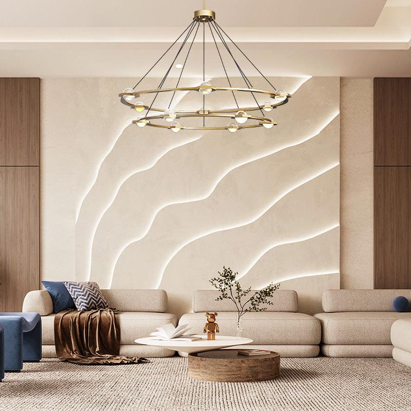 Eldric Two-Tier Round Chandelier 48" 60"