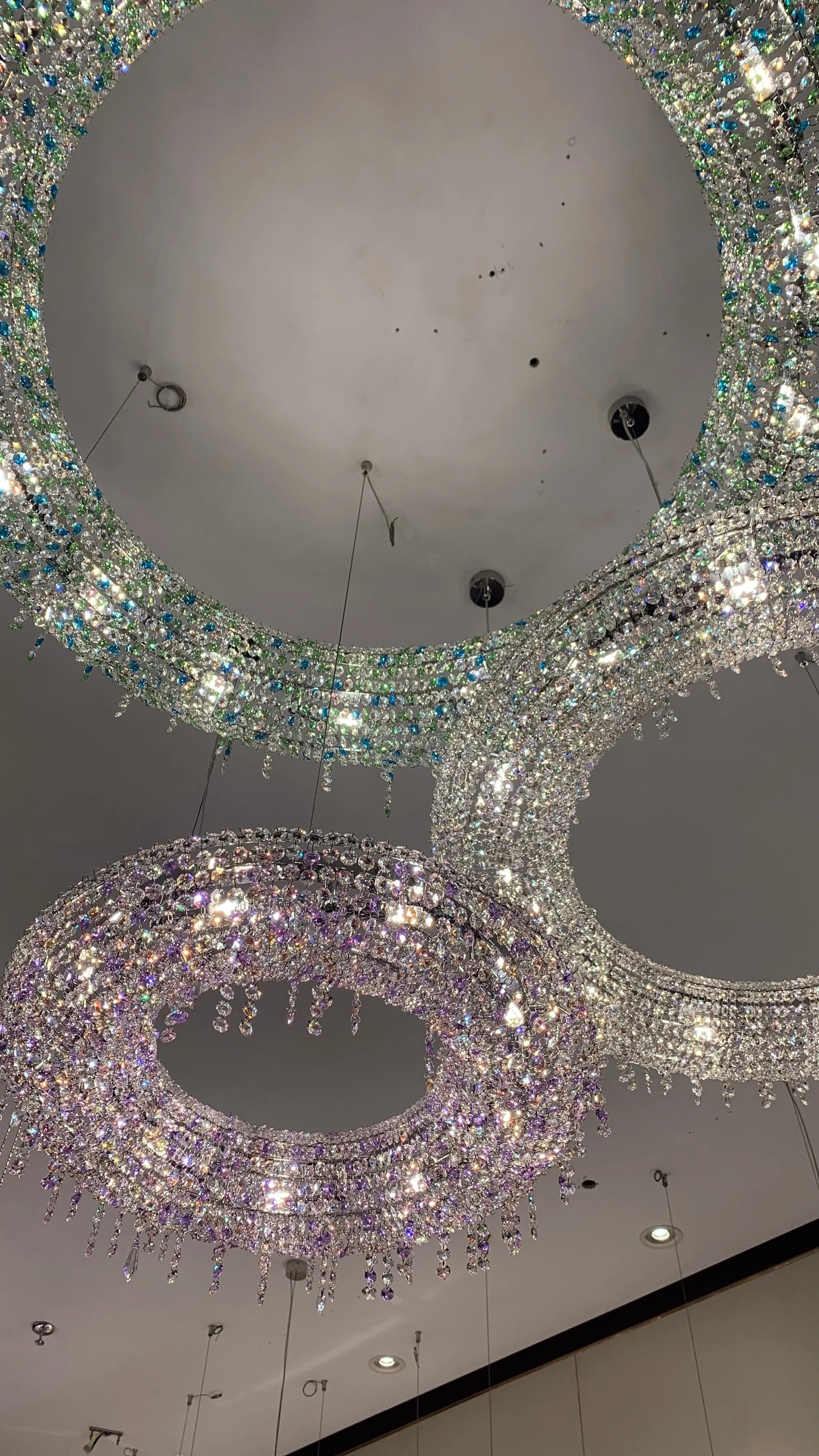 Luxury Circle Colorful Crystal Chandelier