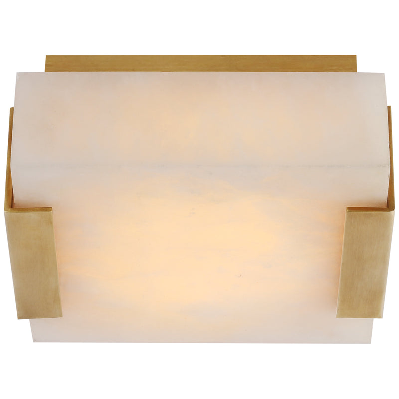JC Alabaster Kelly Square Flush Mount Wall Sconce Lamp 2.25"H