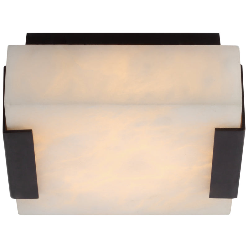 JC Alabaster Kelly Square Flush Mount Wall Sconce Lamp 2.25"H