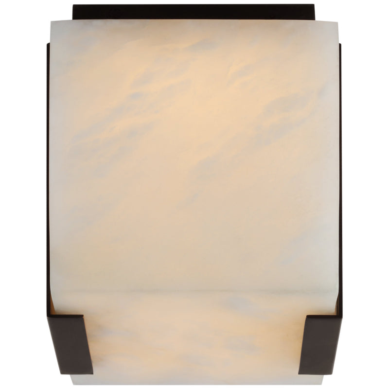 Alabaster Square Flush Mount Wall Sconce Lamp 6"H