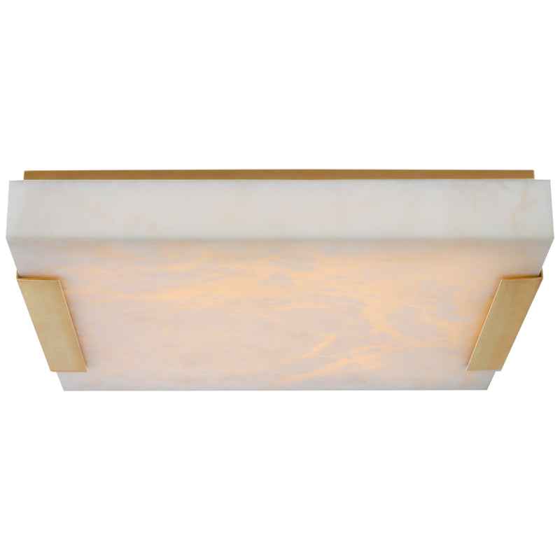 Alabaster Square Flush Mount Wall Sconce Lamp 3"H