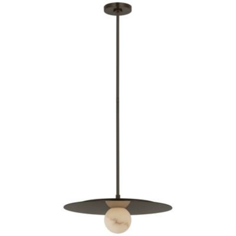 JC Alabaster Kelly Round Ball Pendant Lamp 18”