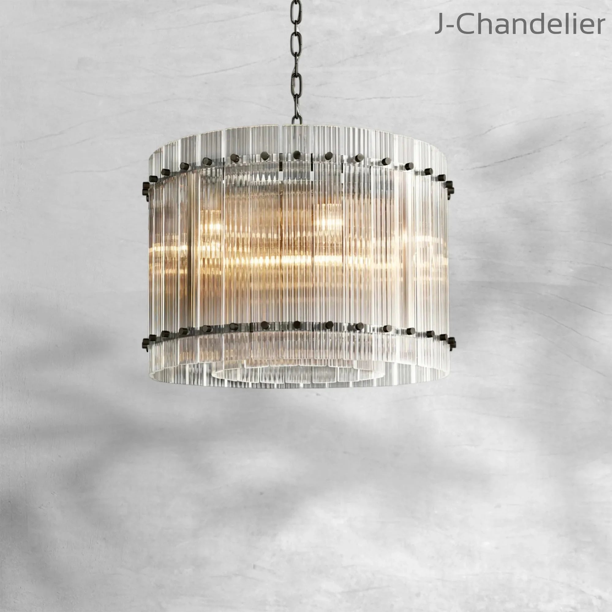 Sun Marcus Glass Round Chandelier 22"