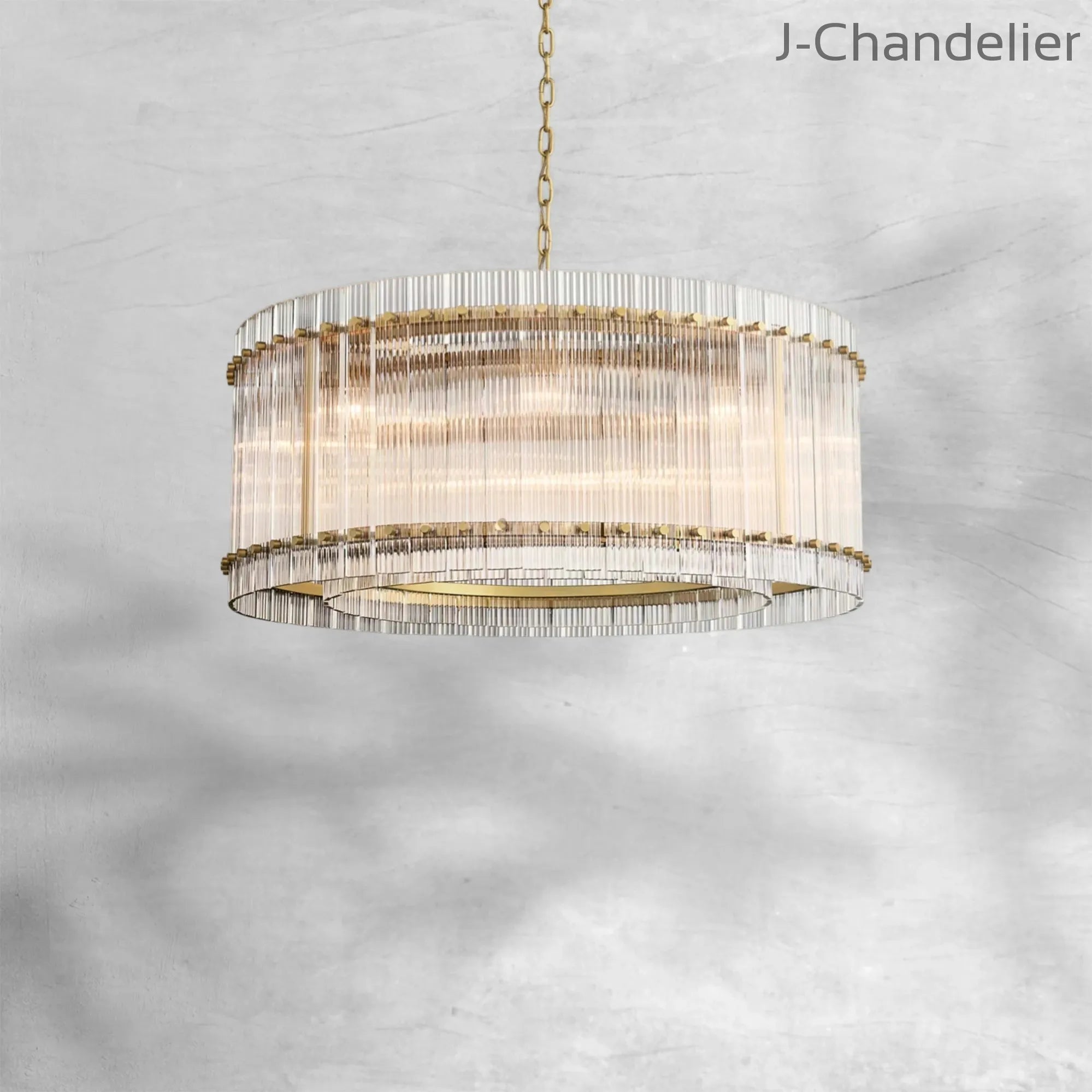 Sun Marcus Glass Round Chandelier 37"