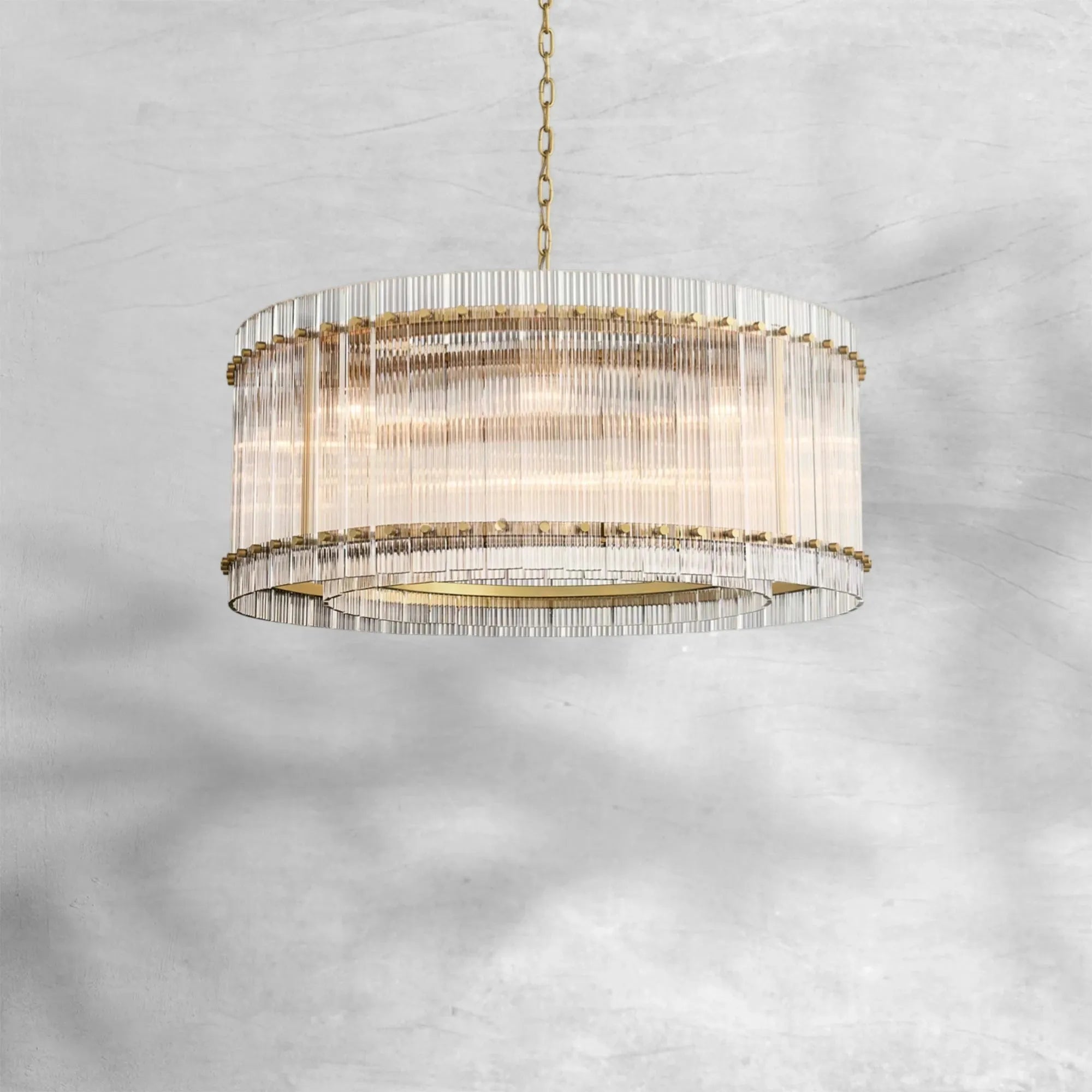 Sun Marcus Glass Round Chandelier 37"