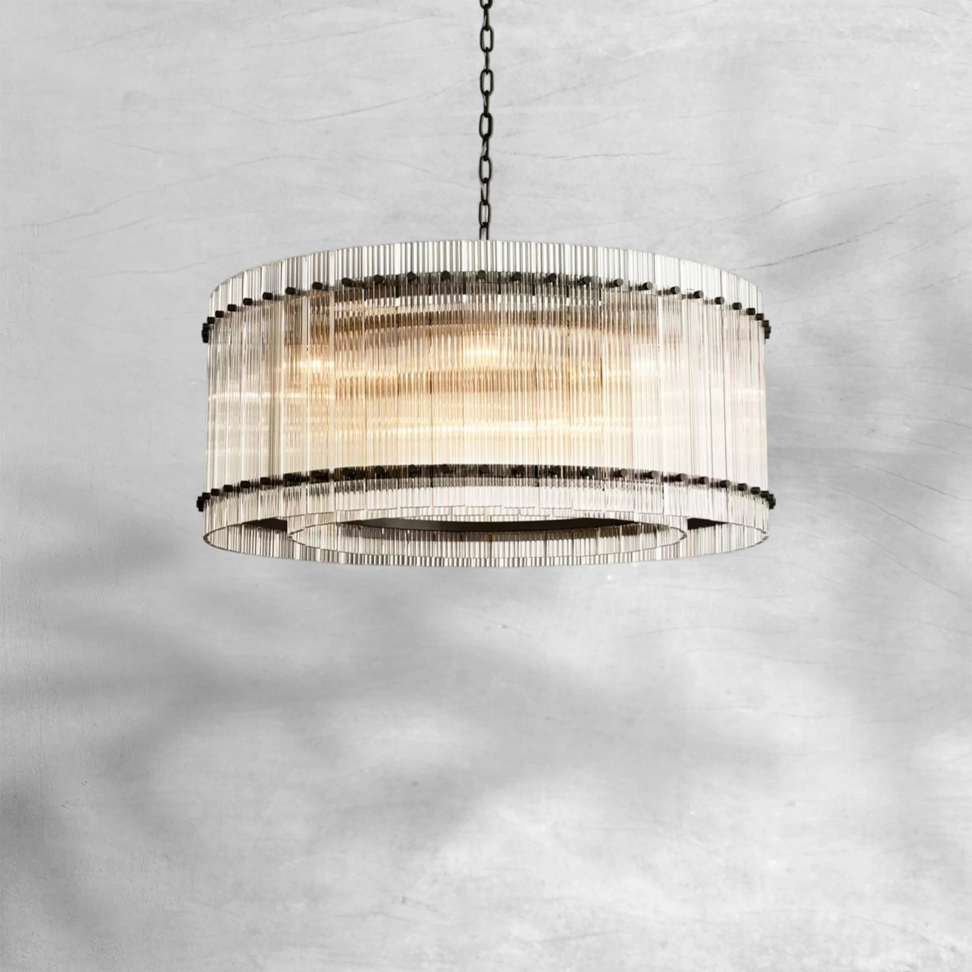 Sun Marcus Glass Round Chandelier 37"