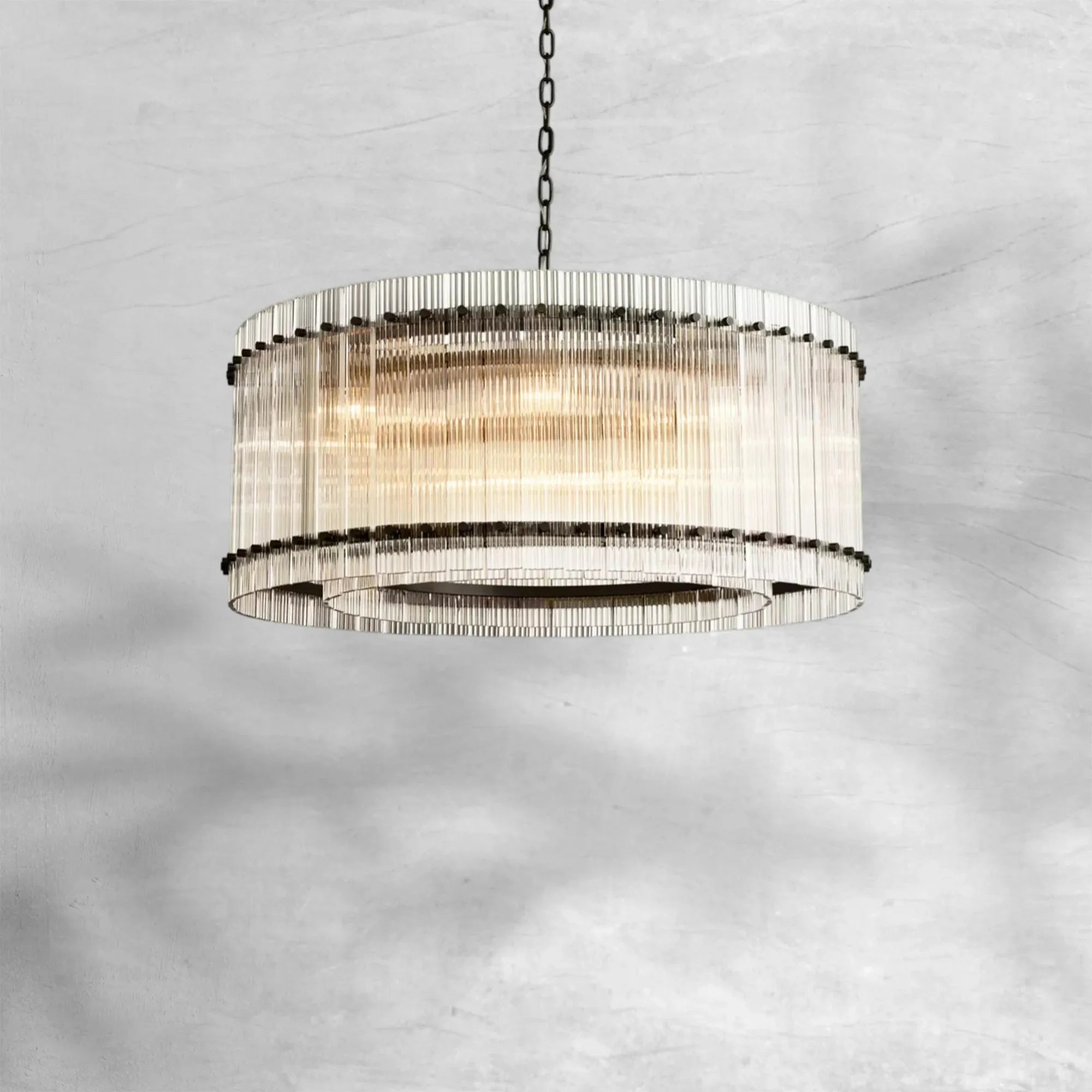 Sun Marcus Glass Round Chandelier 37"