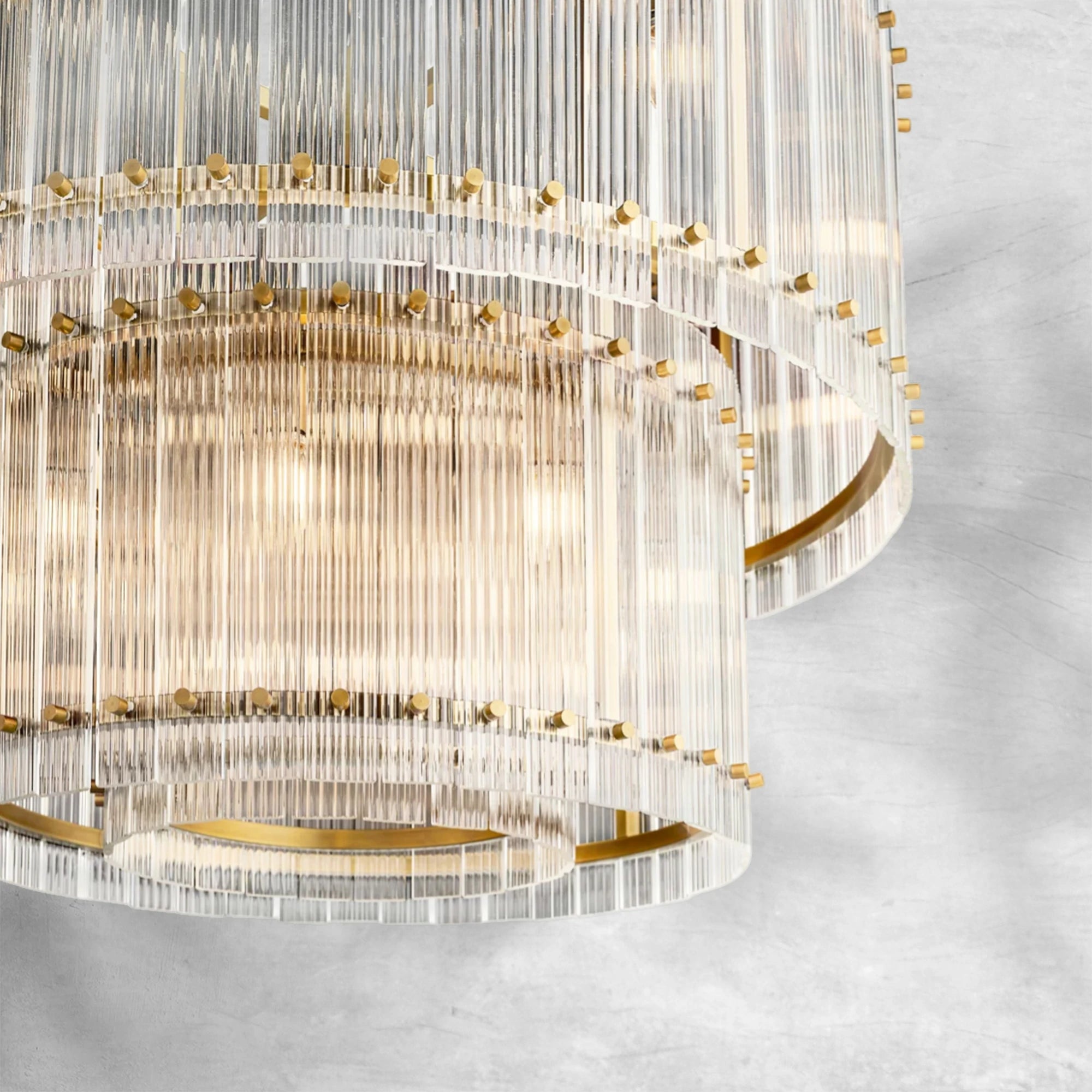 Sun Marcus 2-Tier Glass Round Chandelier 22"