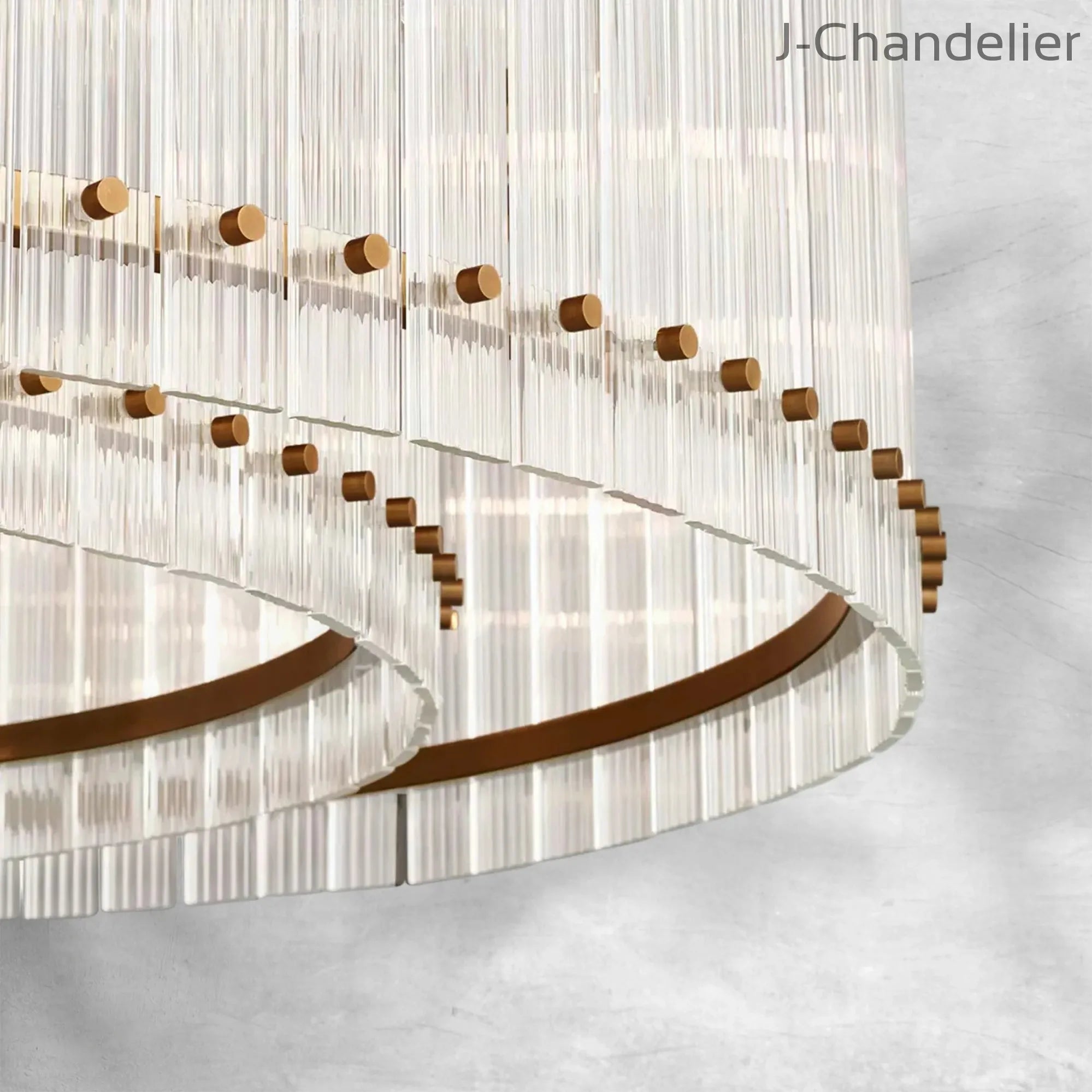 Sun Marcus Glass Round Chandelier 60"