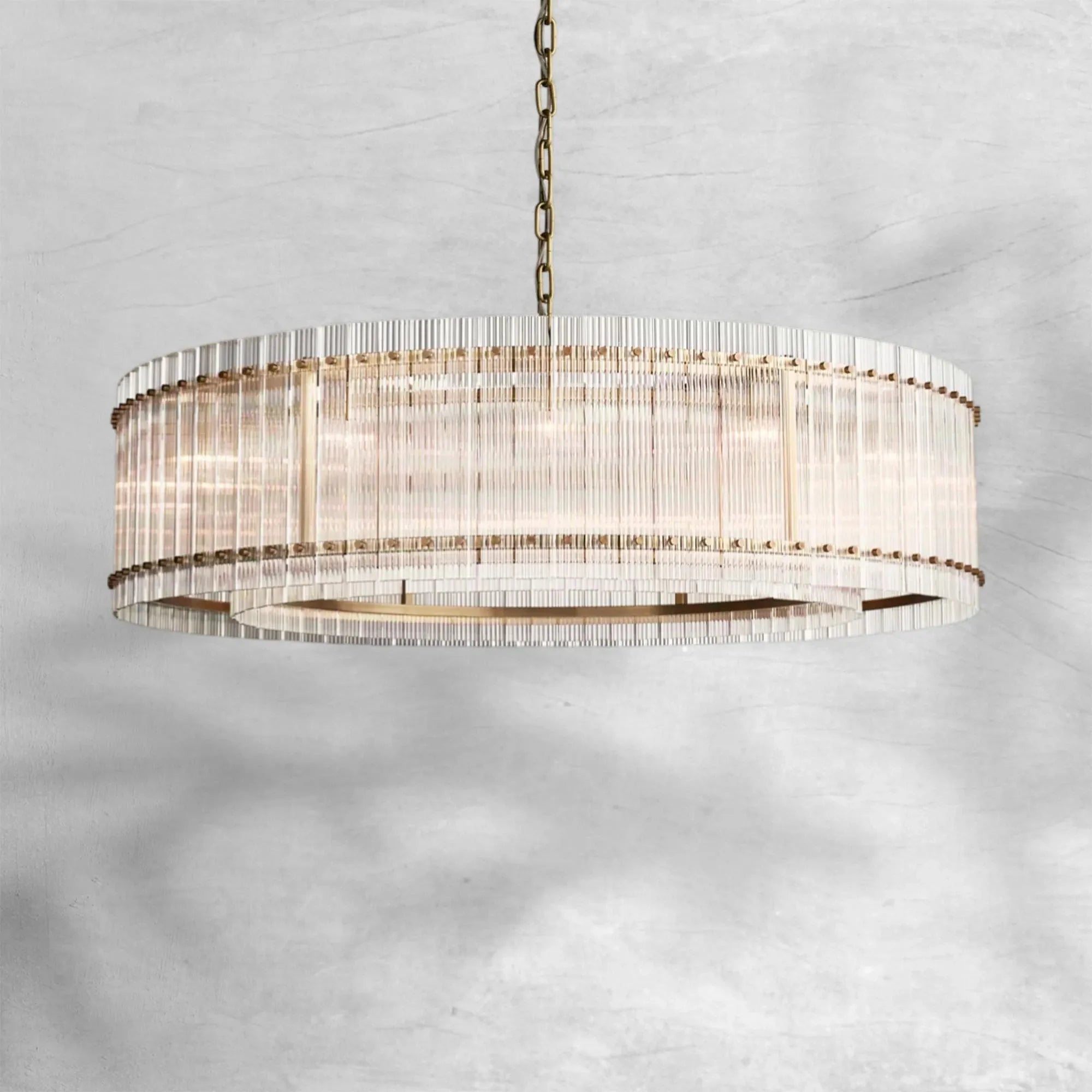 Sun Marcus Glass Round Chandelier 60"