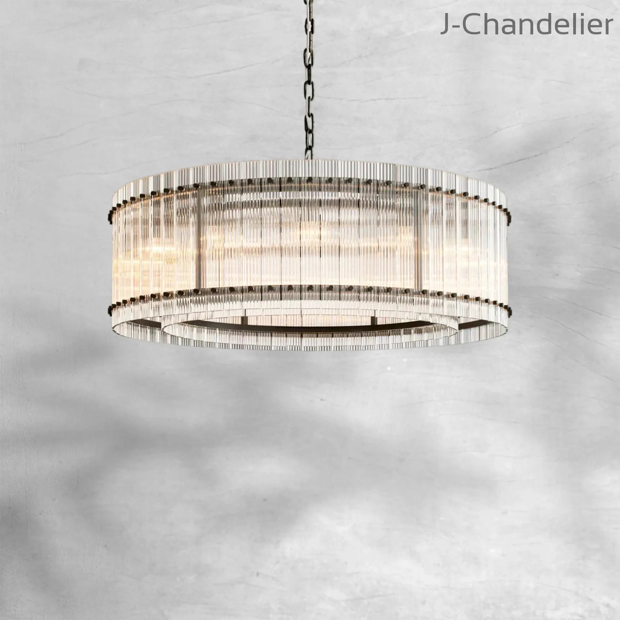 Sun Marcus Glass Round Chandelier 48"