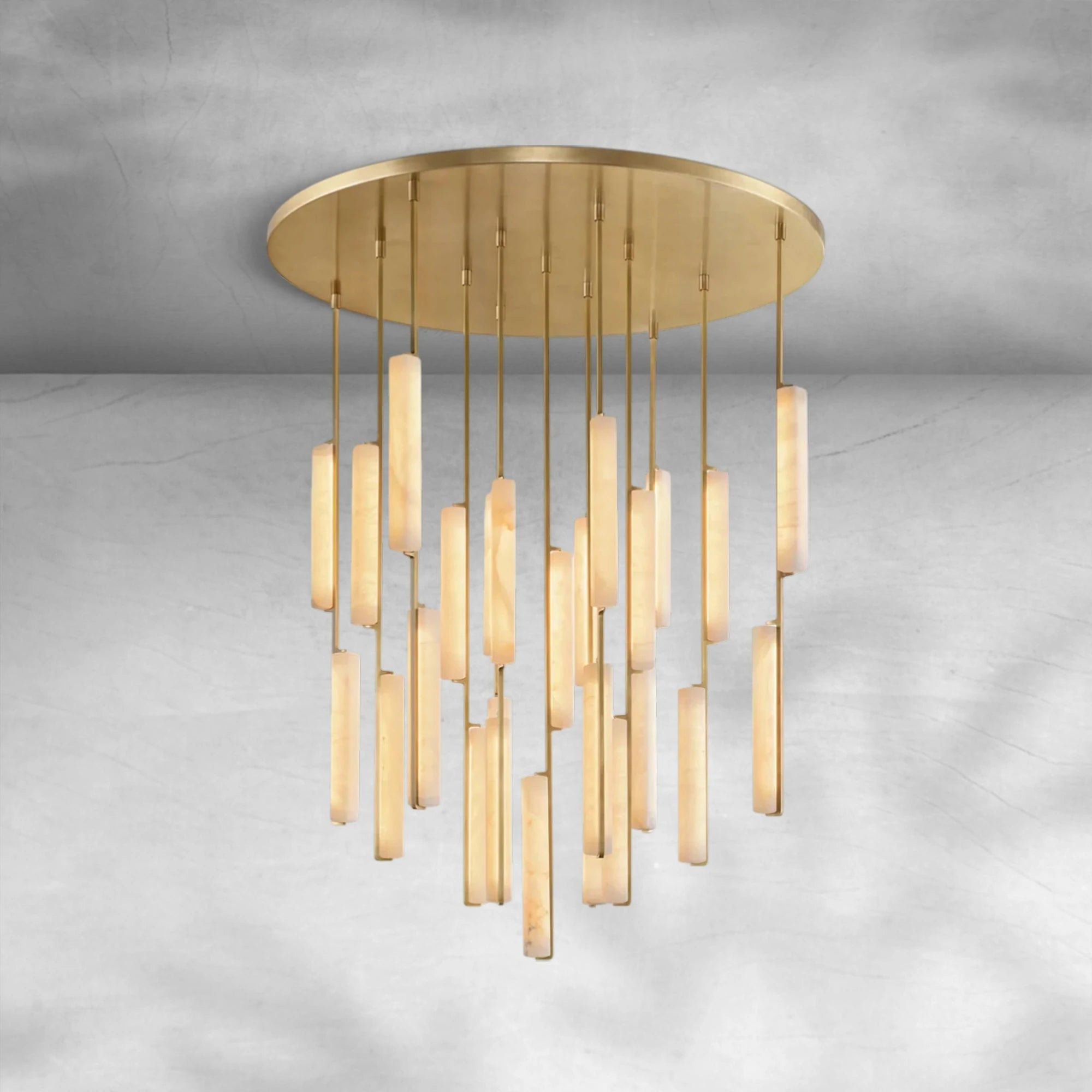 Auduban Alabaster Round Chandelier