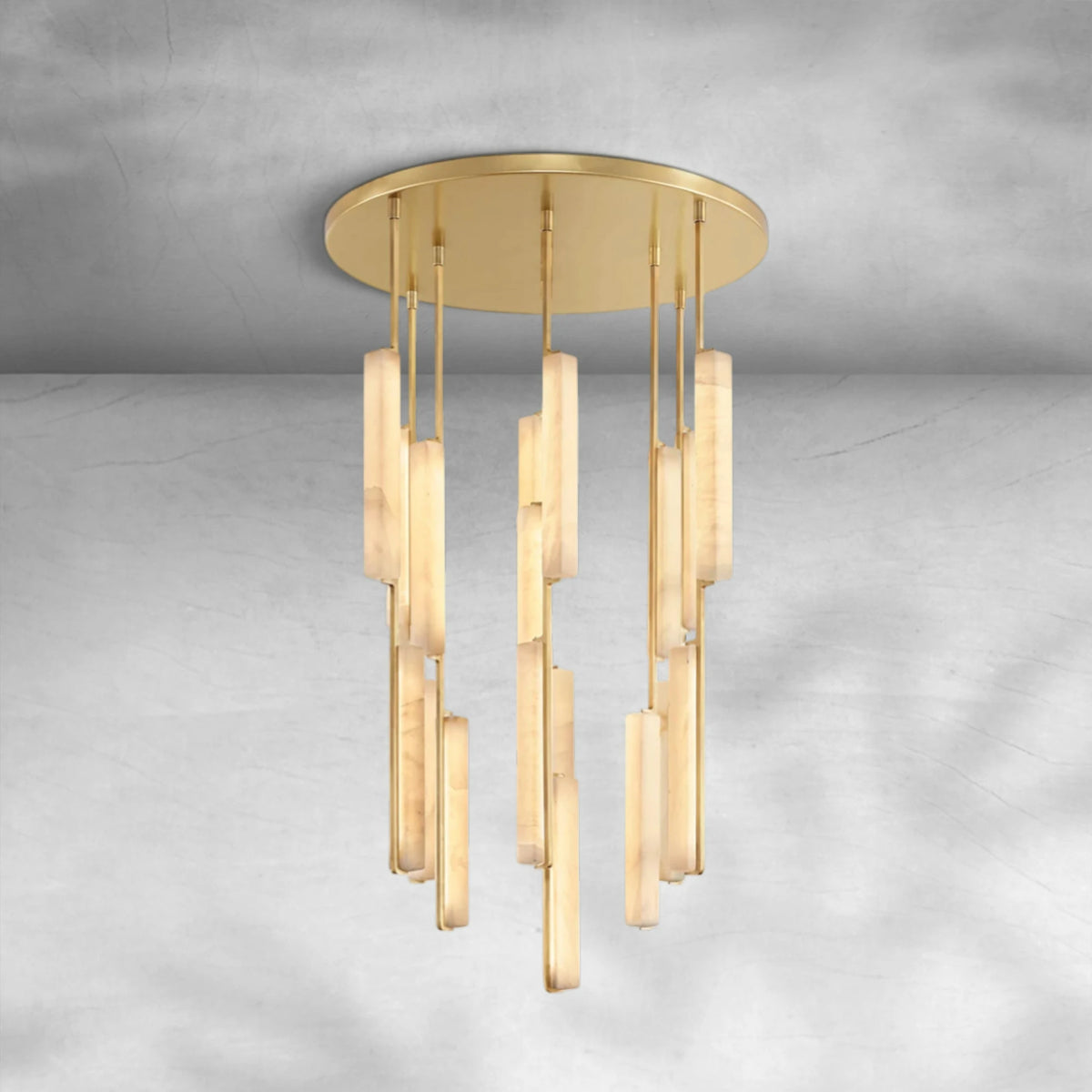 Aureon Alabaster Round Chandelier