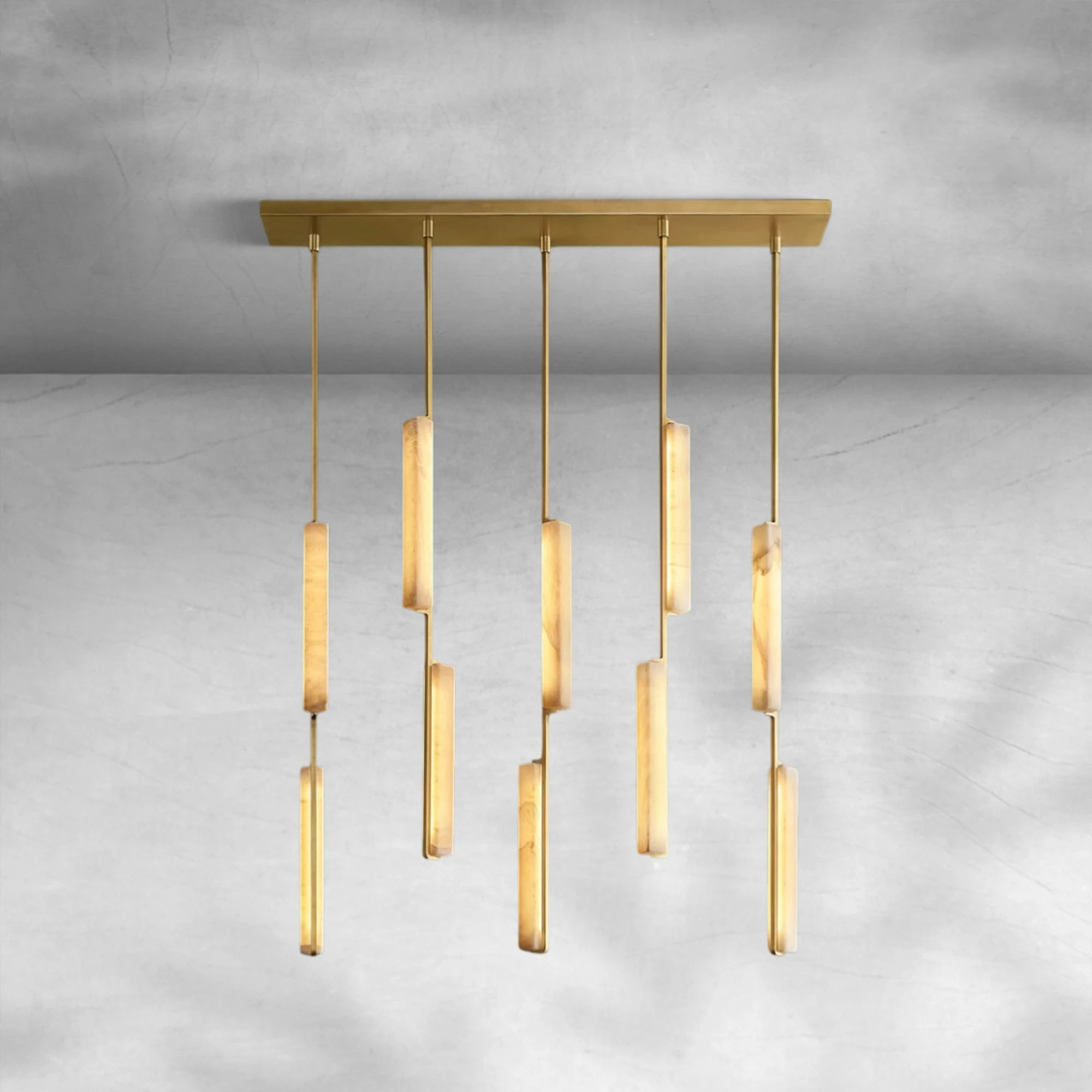 Auduban Alabaster Linear Chandelier