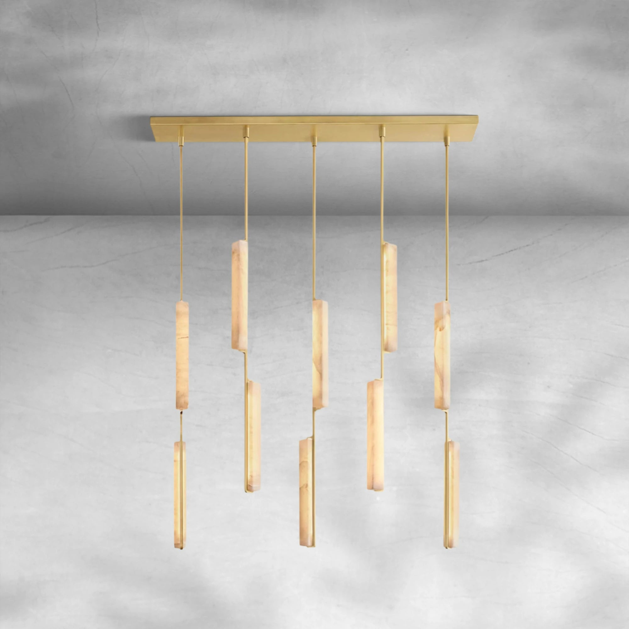 Auduban Alabaster Linear Chandelier