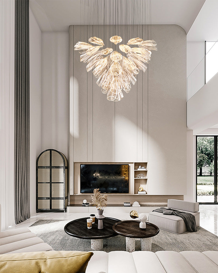 JC Flower Glass Foyer Chandelier