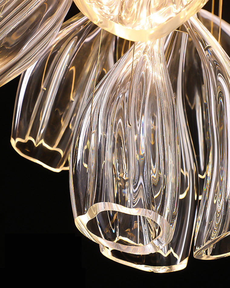 JC Flower Glass Foyer Chandelier