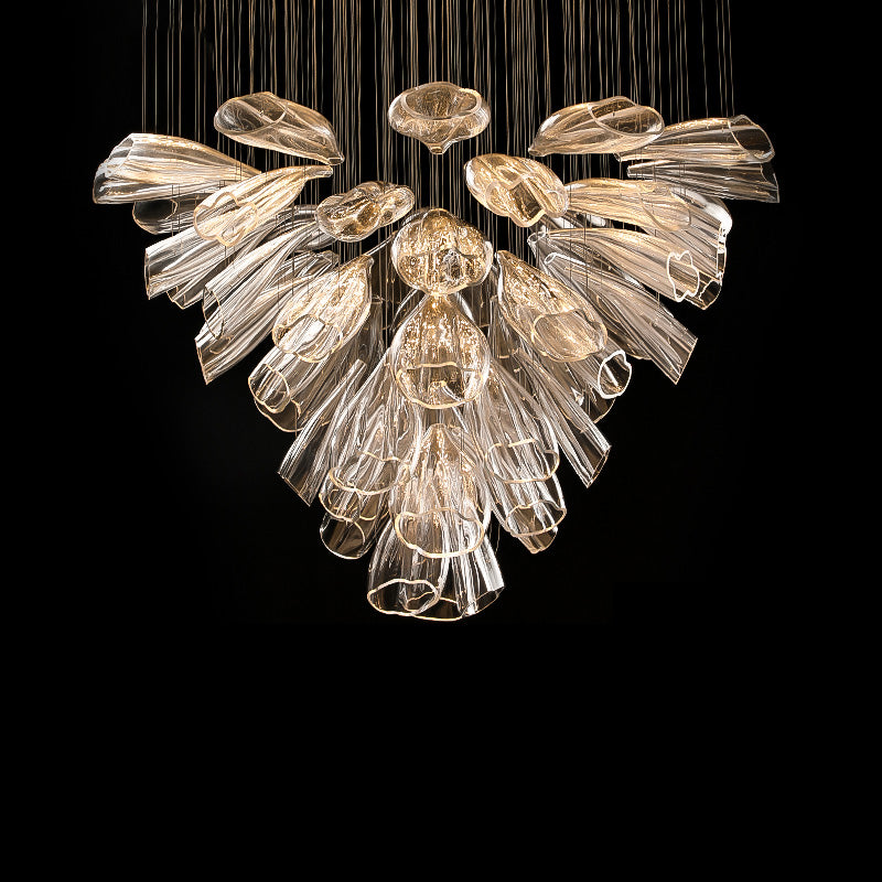 JC Flower Glass Foyer Chandelier