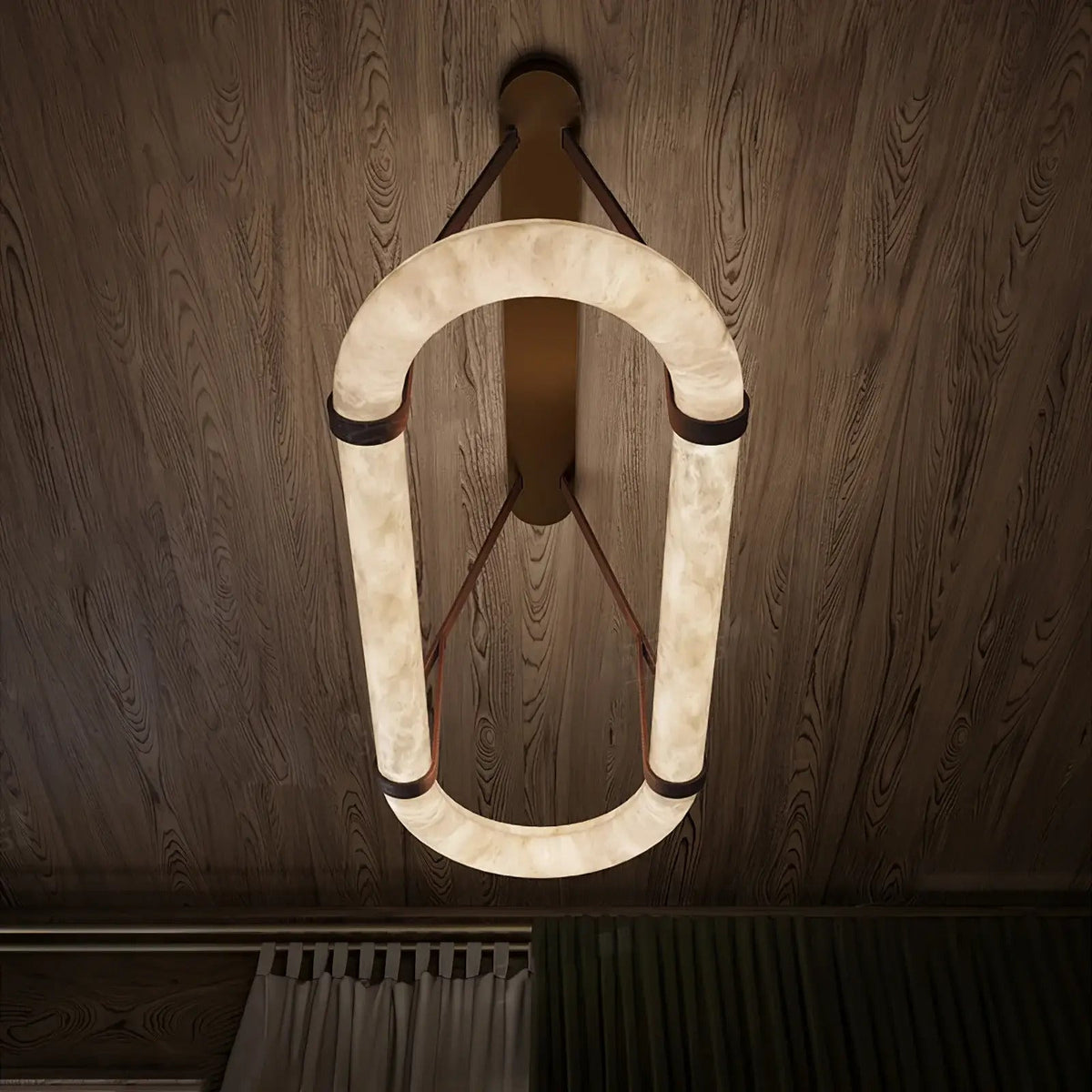 JC Circle Alabaster Chandelier