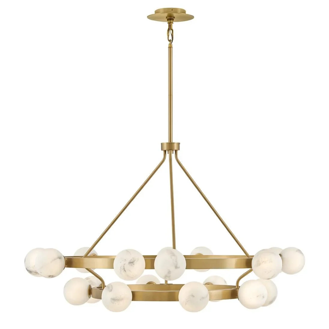 JC Modern Remolina Alabaster 2-Tier Chandelier For Living Room Dining Room