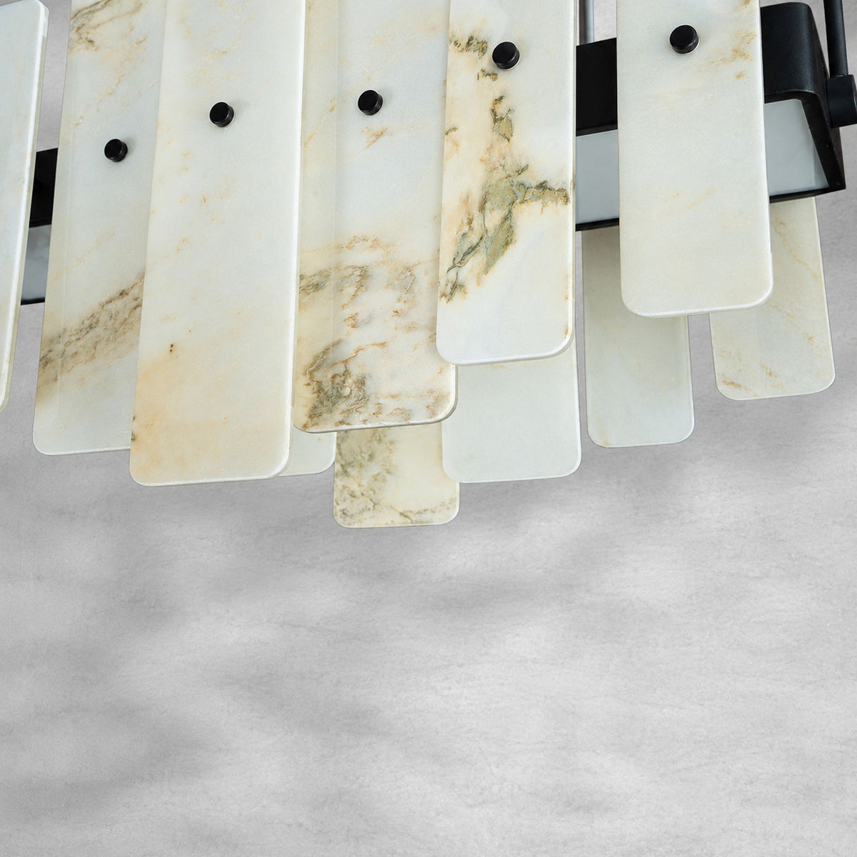 Modern Layered Luxury Stone LED Chandelier