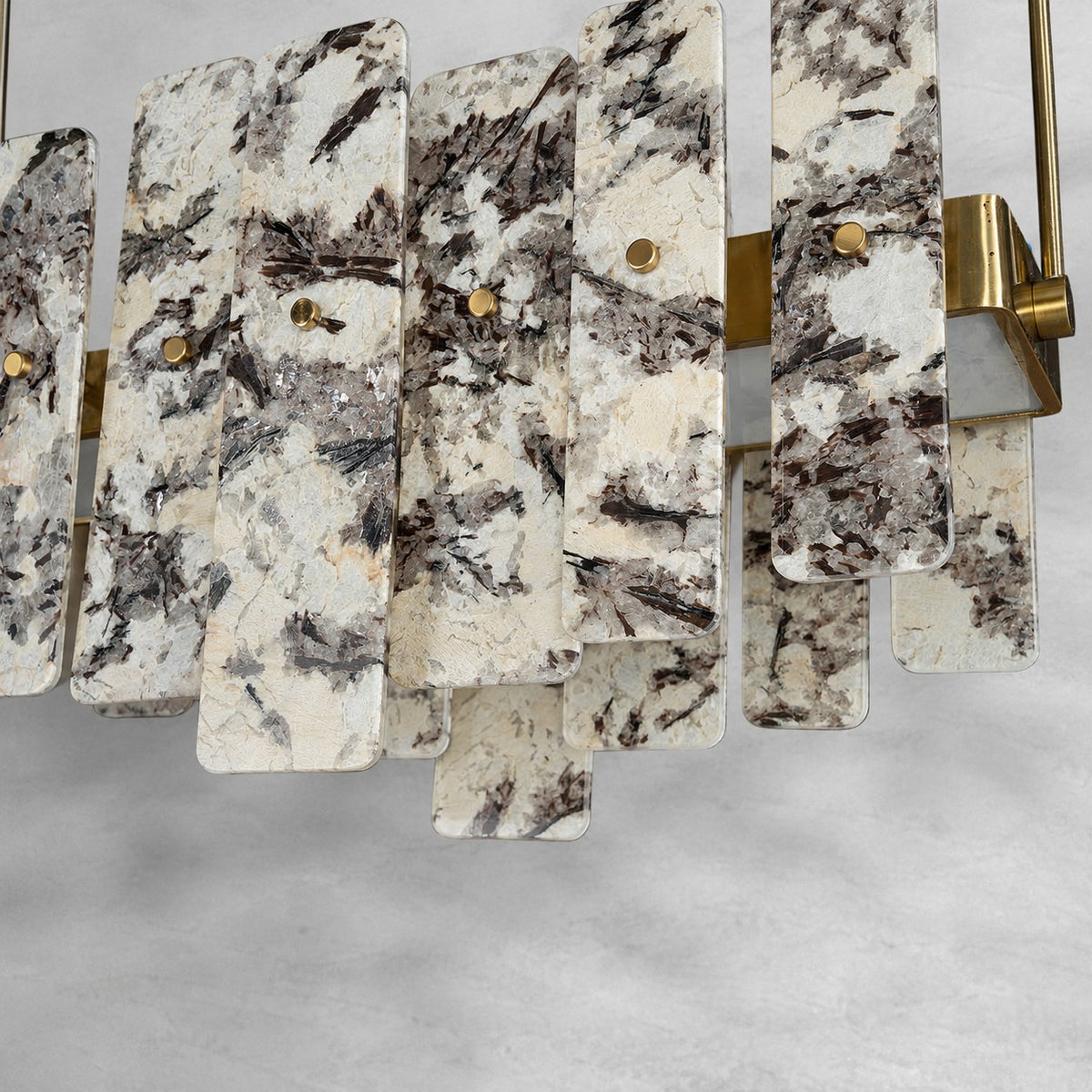 Modern Layered Luxury Stone LED Chandelier