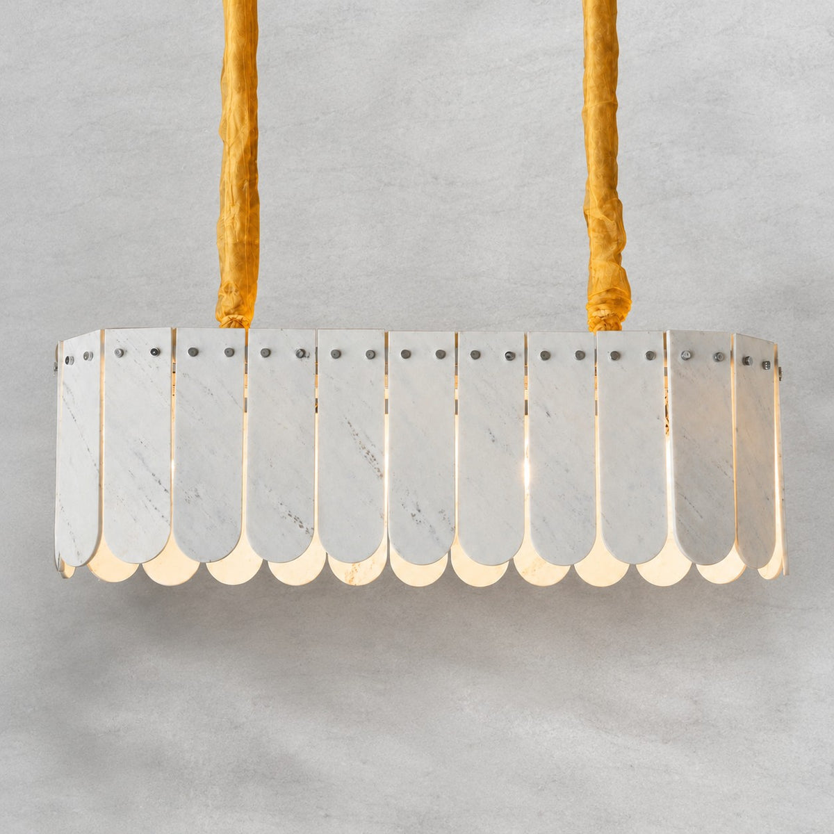 Modern Layered Luxury stone Linear Chandelier