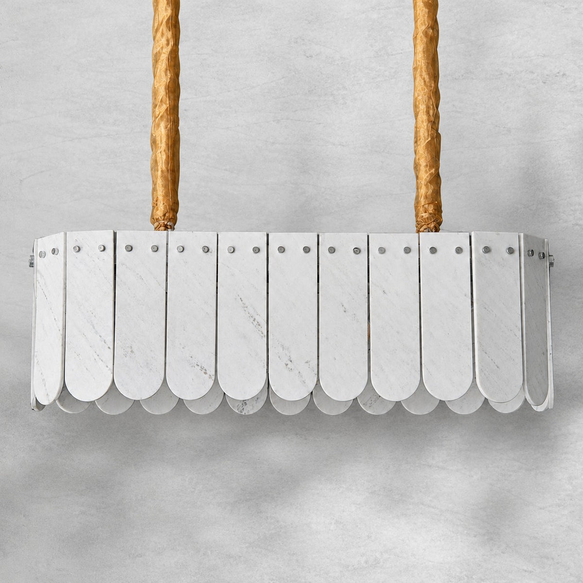 Modern Layered Luxury stone Linear Chandelier