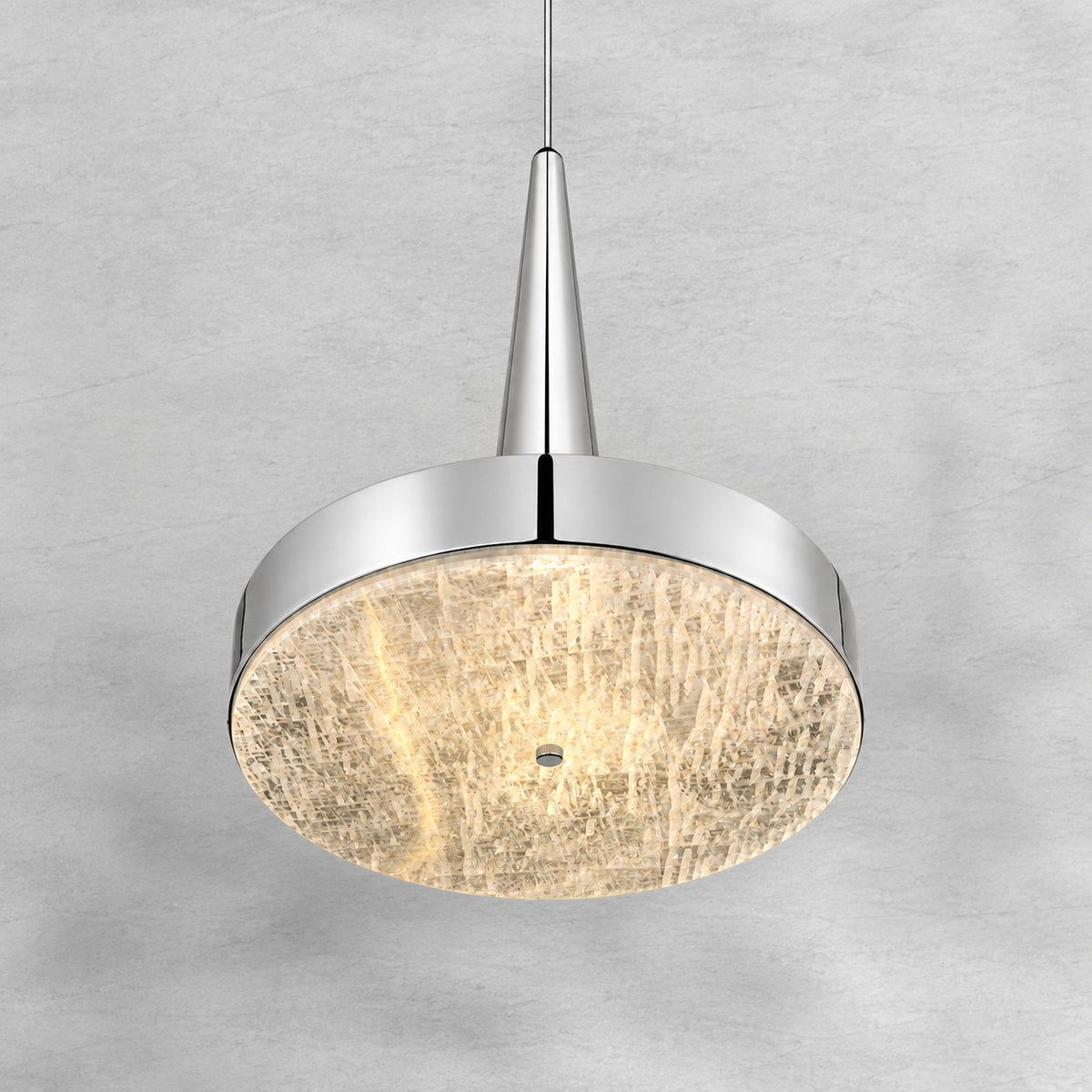 Modern Luxury Stone LED Disc Pendant Chandelier