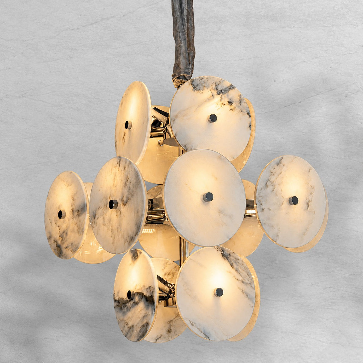 Modern Sculptural Luxury stone Cluster Chandelier