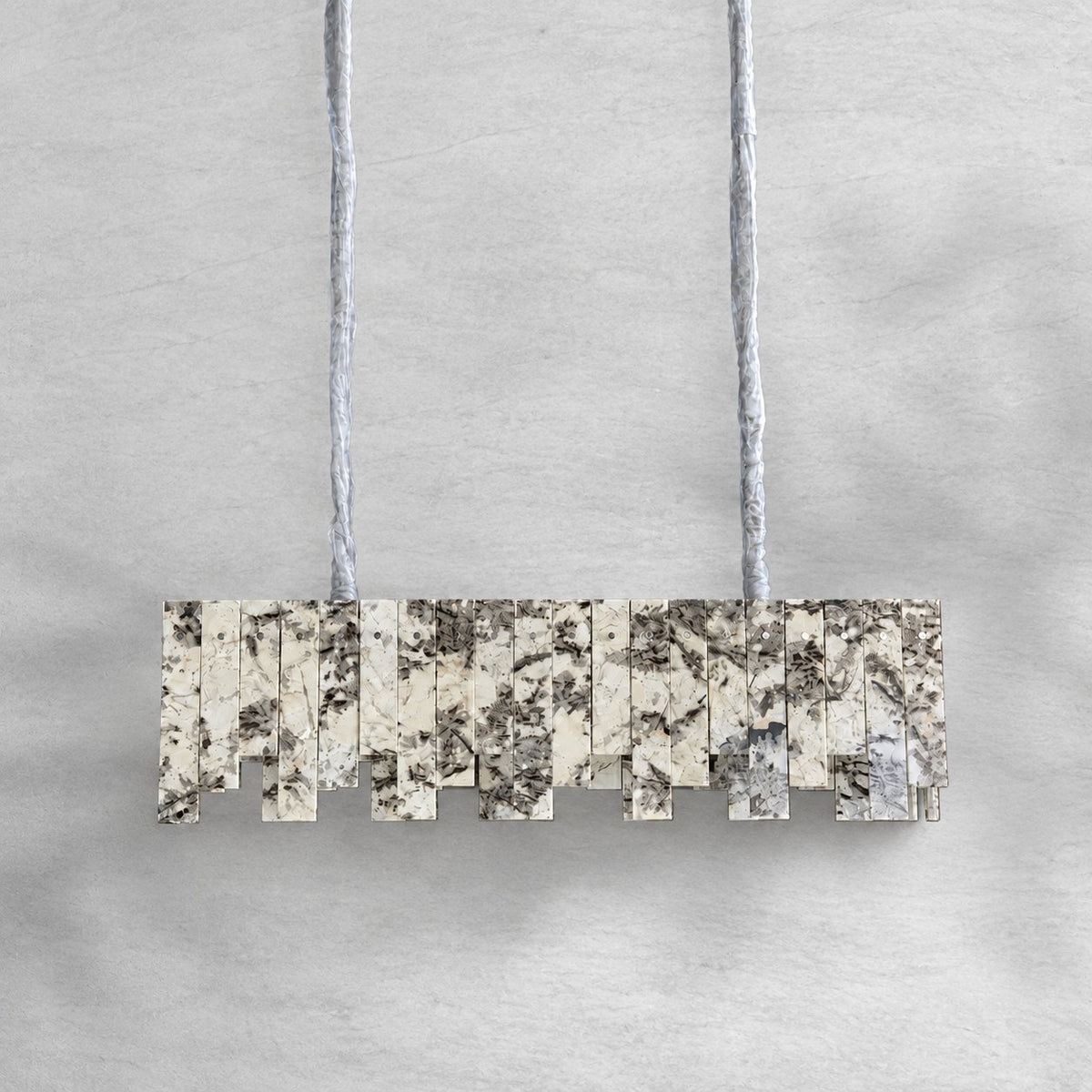 Modern Snowcrest White Luxury stone Linear Chandelier