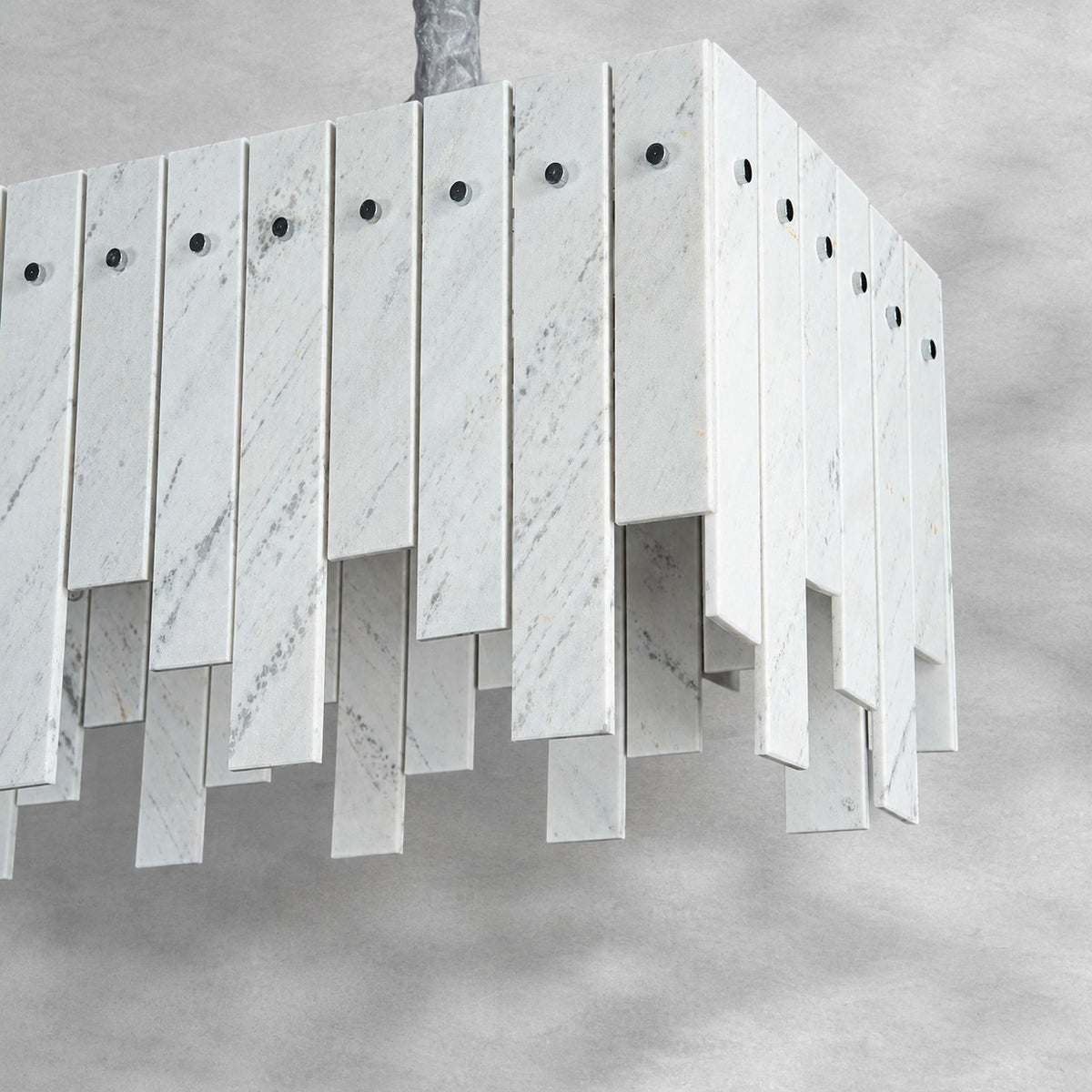 Modern Yugoslav White Luxury Stone Linear Chandelier