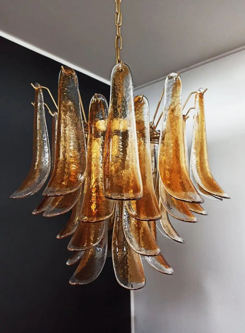 Murano Chandelier – 36 petals – Amber