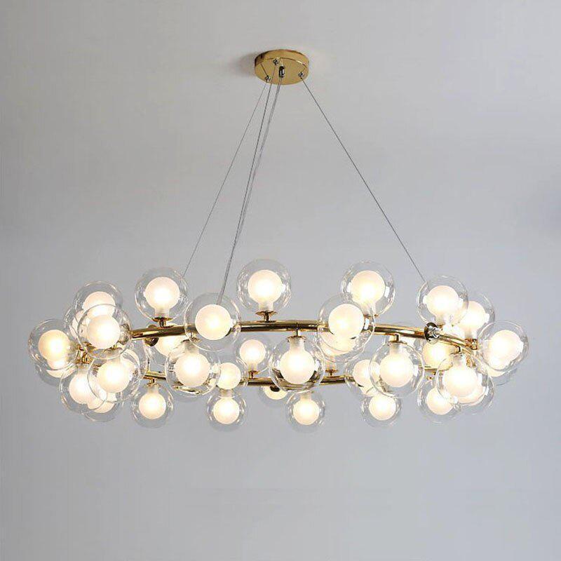 Modern Glass Round Chandelier For Living Room - Melin Lamps