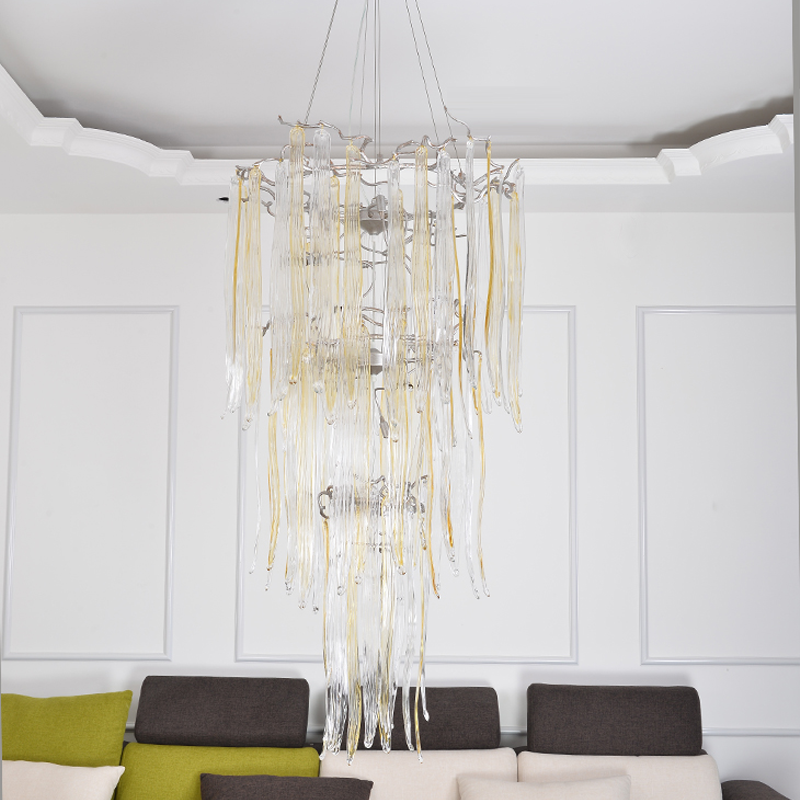 Luxury Crystal Branch Chandelier For Staircase - Merlin Lamps