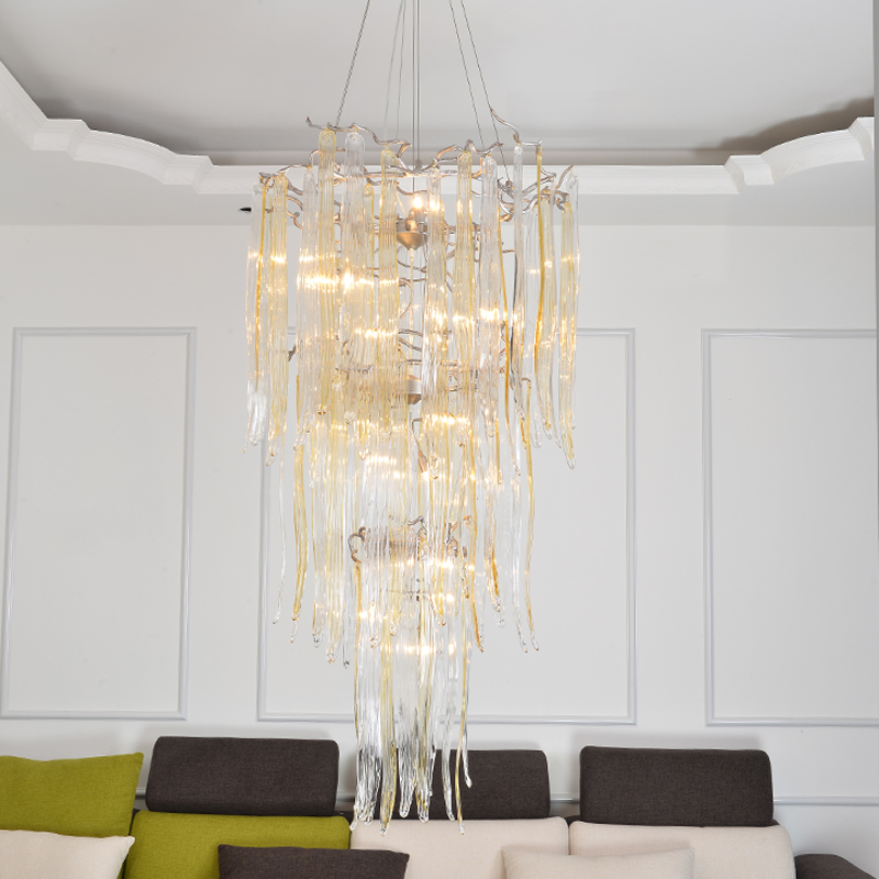 Luxury Crystal Branch Chandelier For Staircase - Merlin Lamps