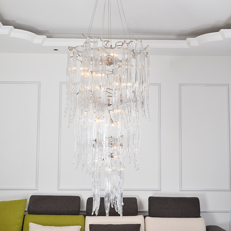 Luxury Crystal Branch Chandelier For Staircase - Merlin Lamps