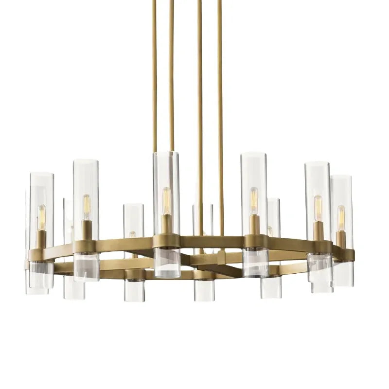 Ravion Round Blown Glass Chandelier 36"