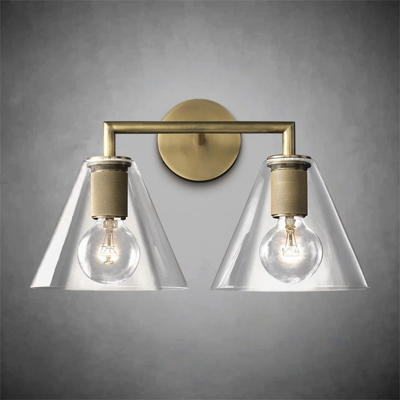 Utilitaive Funnel Shade Double Sconce
