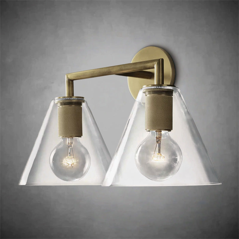 Utilitaive Funnel Shade Double Sconce