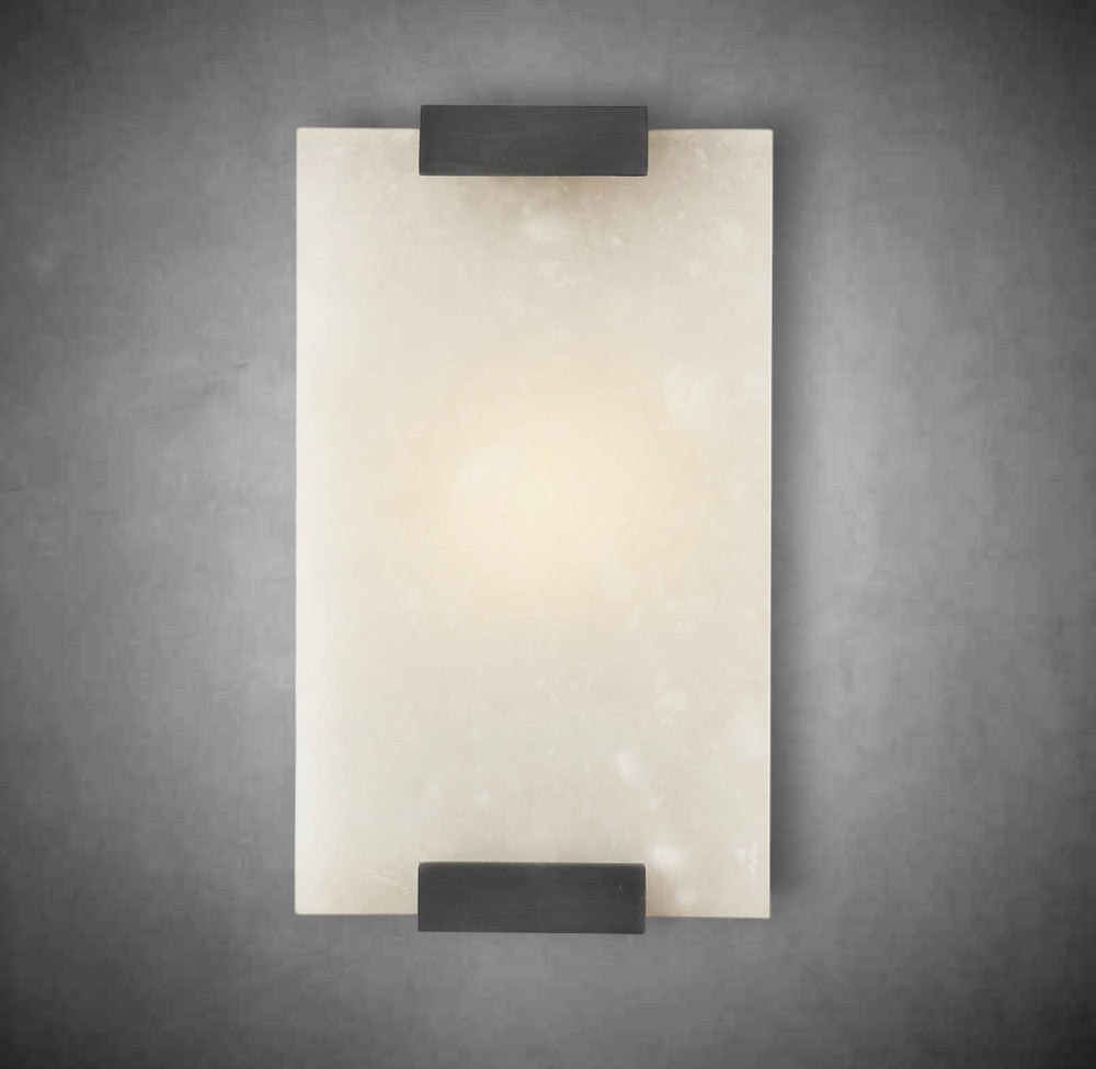 Hand-Carved Alabaster Sconce