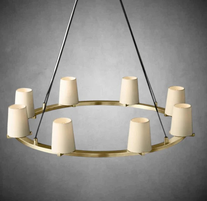 Paricia Fabric Shade Round Chandelier 36" 48" 60"