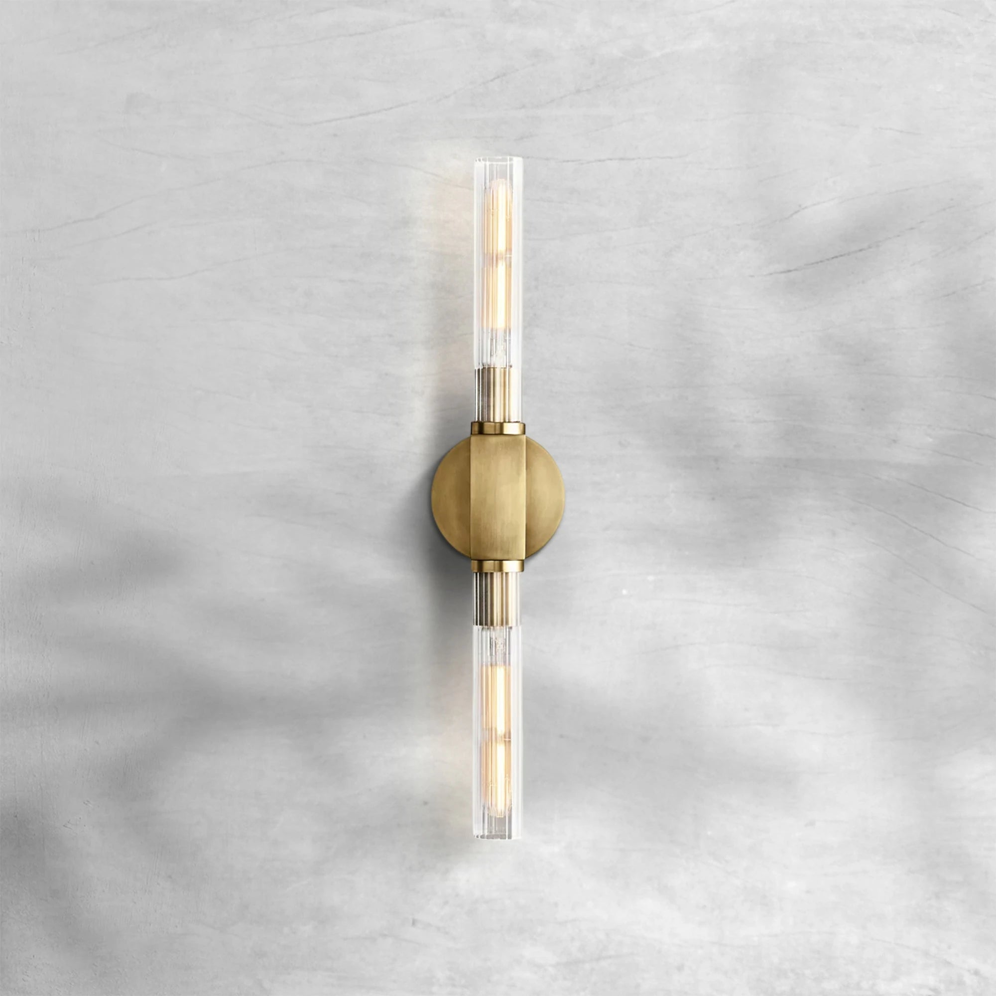 Cannel Glass Linear Wall Sconce