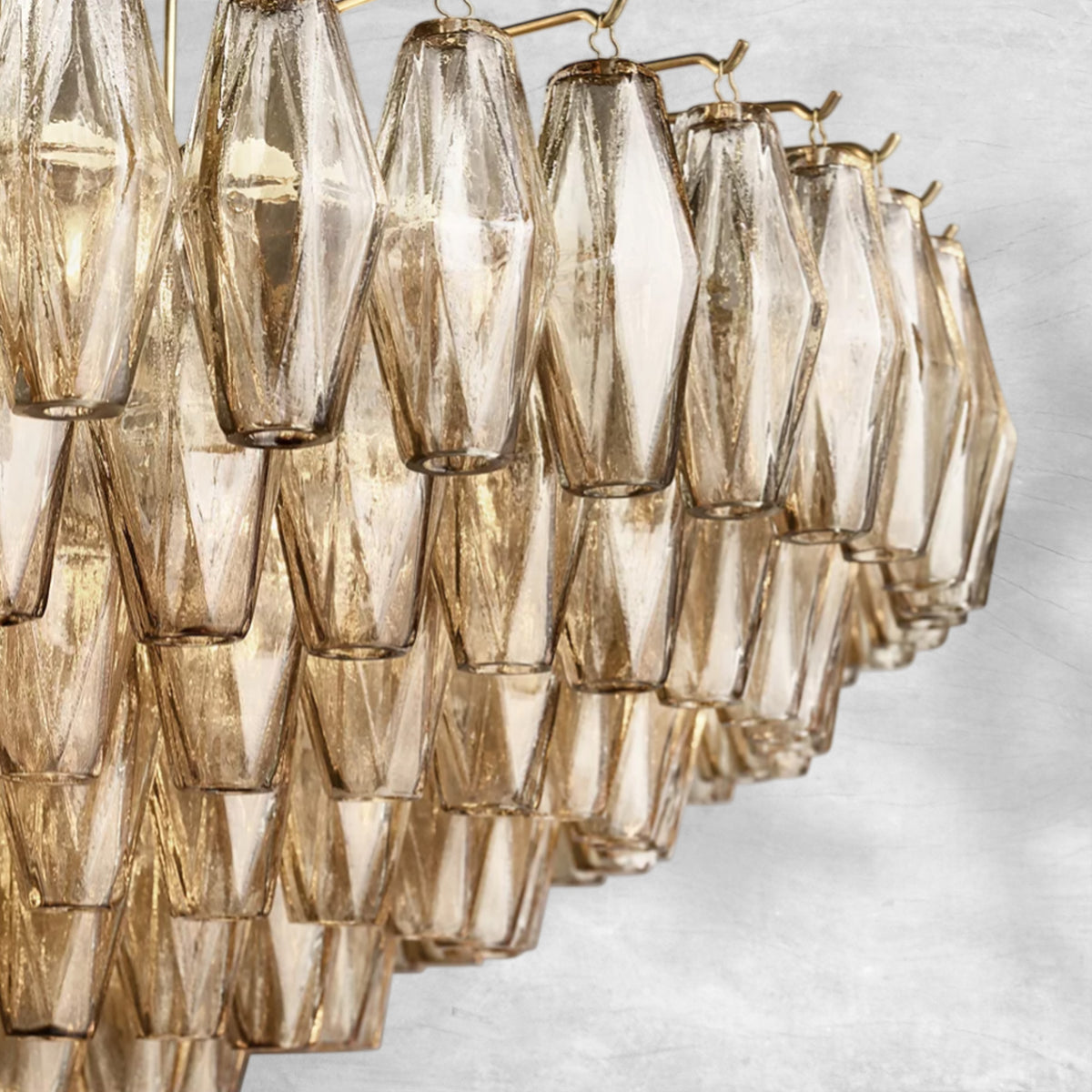 Cyra Glass Tiered Round Chandelier 37"D 47"D 62"D