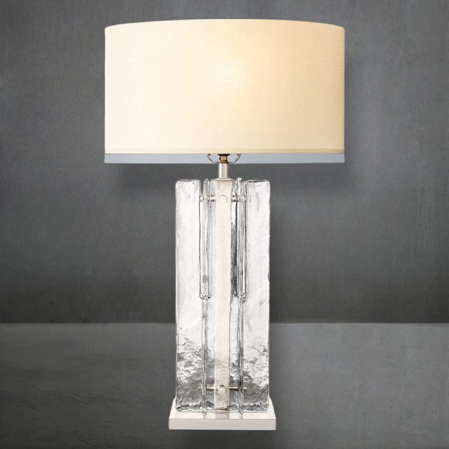 Lattace Clear Glass Table Lamp 30"