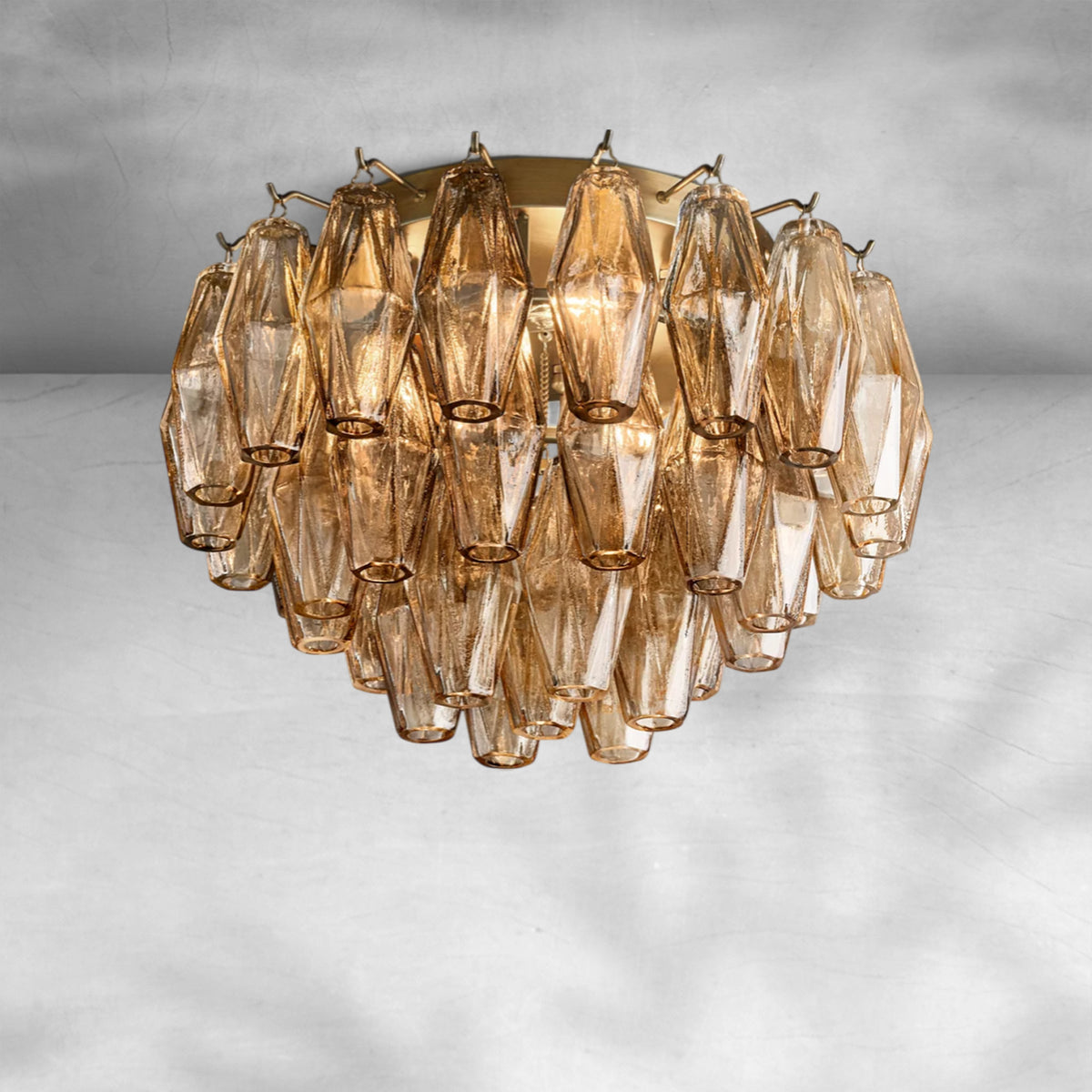 Cyra Glass Flushmount 17"24"