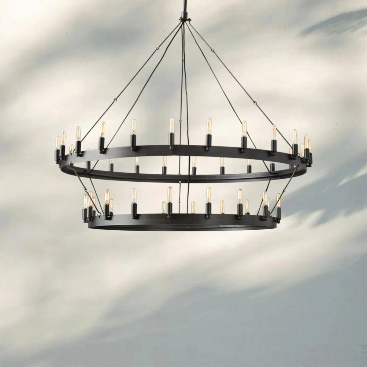 Celestine Vintage Filament 2-Tier Chandelier